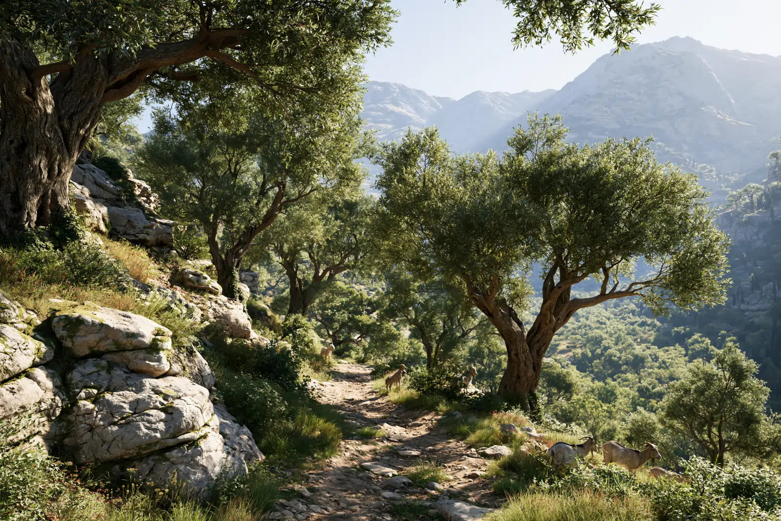 Olive trees in the Achaia Peloponnese