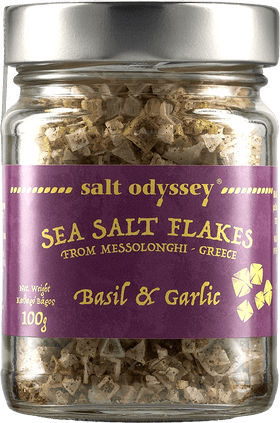Sea Salt Flakes Basil  & Garlic