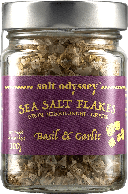 Sea Salt Flakes Basil  & Garlic