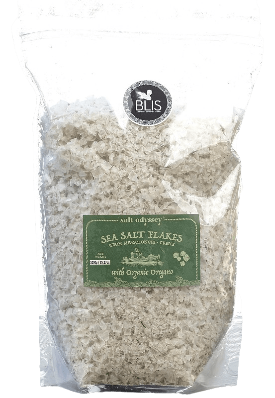 Sea Salt Flakes Infused Organic Oregano - Restaurant size