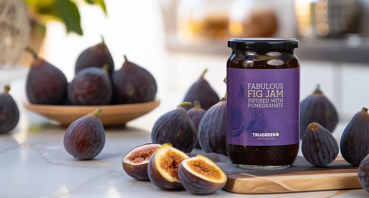 Jam on a kitchen chopping board